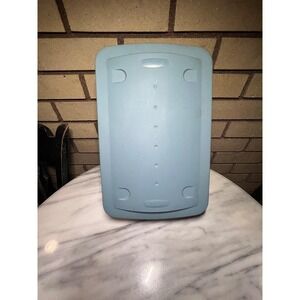 VTG Rubbermaid Fashion Clears Storage Box Light Blue Lid Clear Container 0286